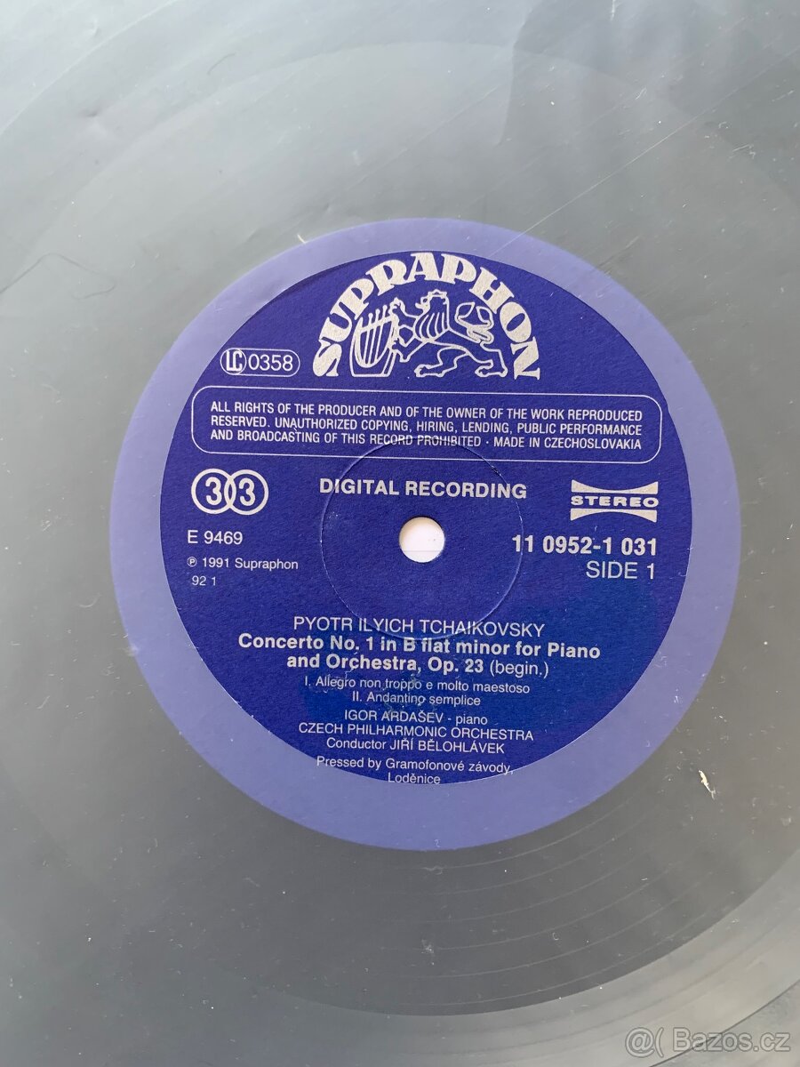 PRODÁM GRAMOFONOVOU DESKU - TCHAIKOVSKY PIANO CONCERTO NO.1 - 4