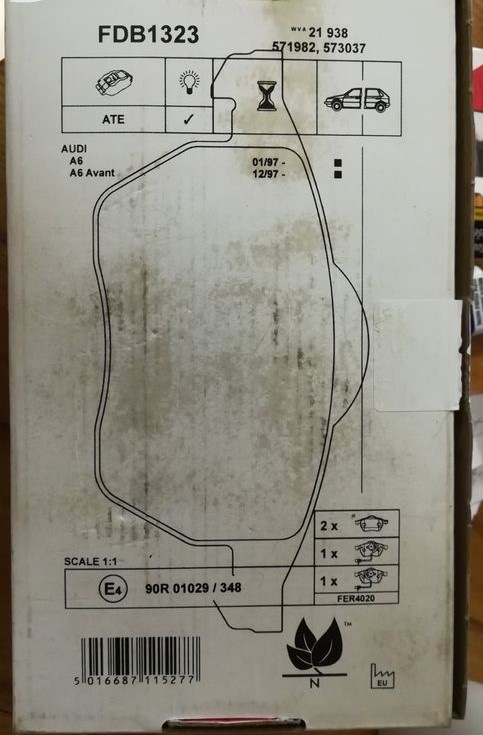 BRZDOVÉ DESTIČKY FE FDB1323 NOVÉ - 4