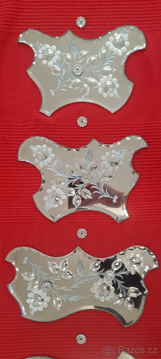 Broušená zrcadlová dekorace - 4