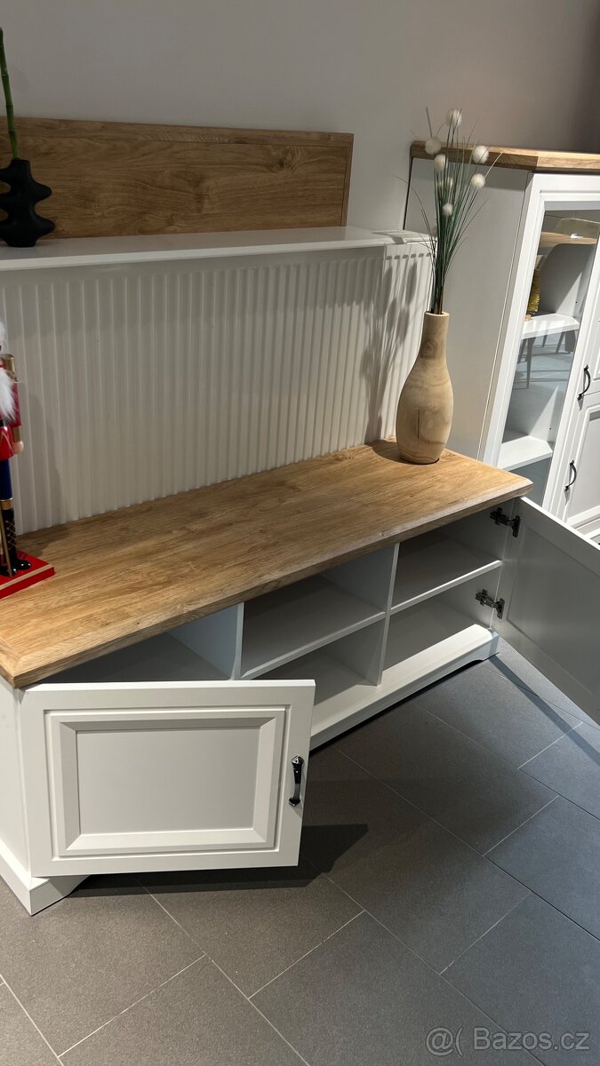 Obývací sestava – bílá / dub - 4