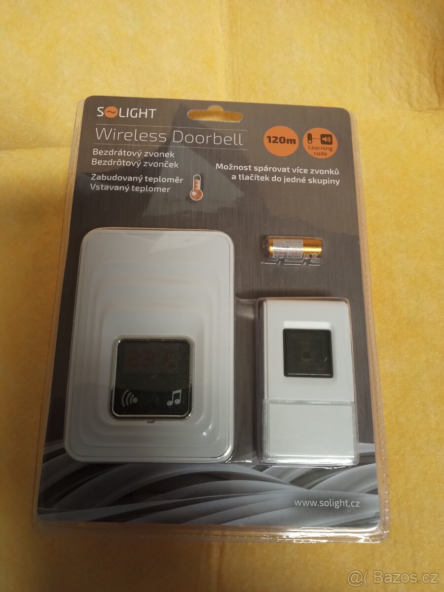 Prodám bezdrátový zvonek SOLIGHT model FG1315, - 4