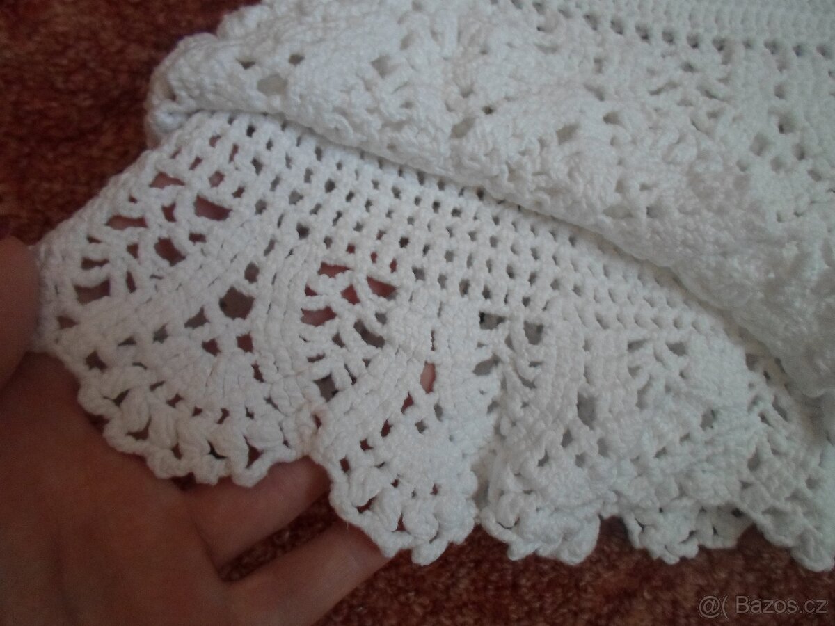 Bílá krajková háčkovaná sukně sukýnka - 104, 110 - 4