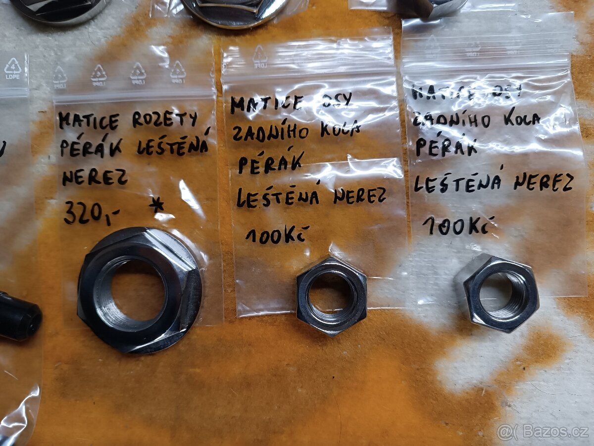 Jawa Pérák díly,rozeta,vicko, vzpěra,stojan - 4