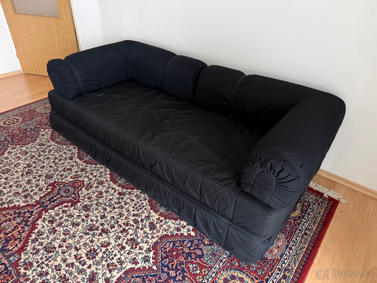 Ikea Grinda rozkladaci sofa bed postel cerny gauc - 4
