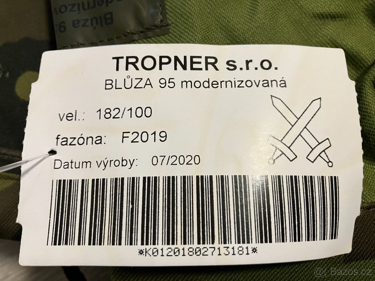 Maskáče celoroční vz. 95 blůza a kalhoty. - 4