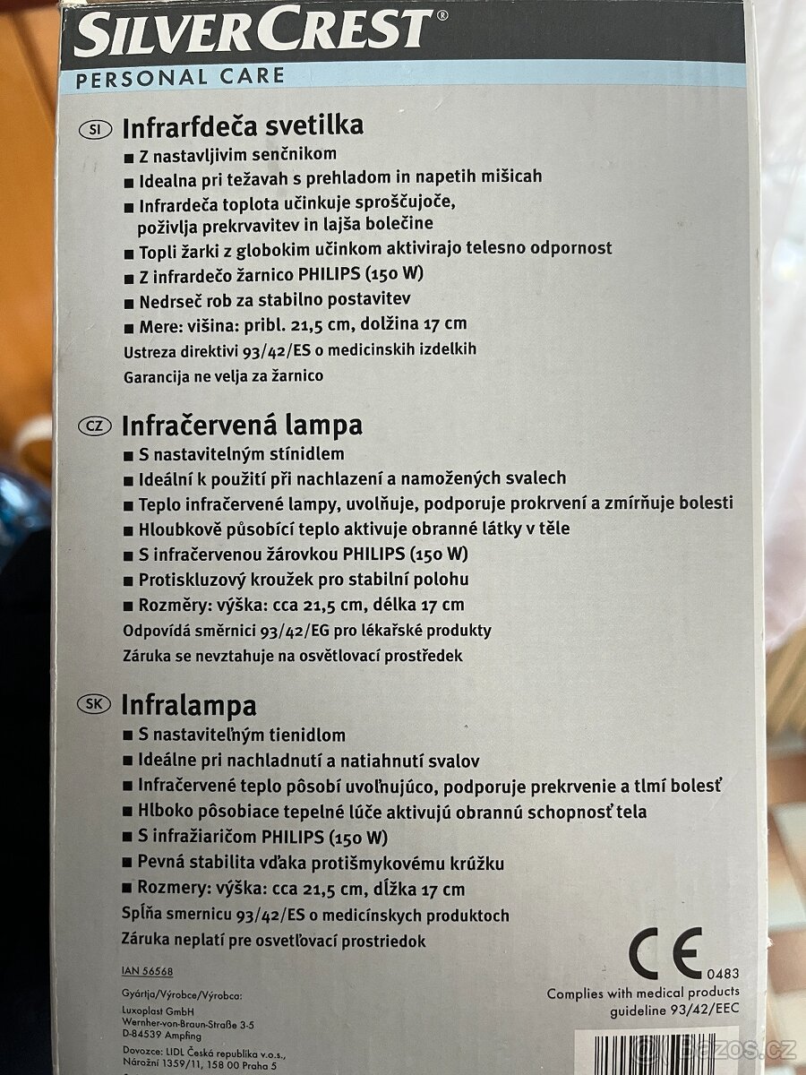 Infralampa SilverCrest 150 W – Philips, krabice + návod Text - 4