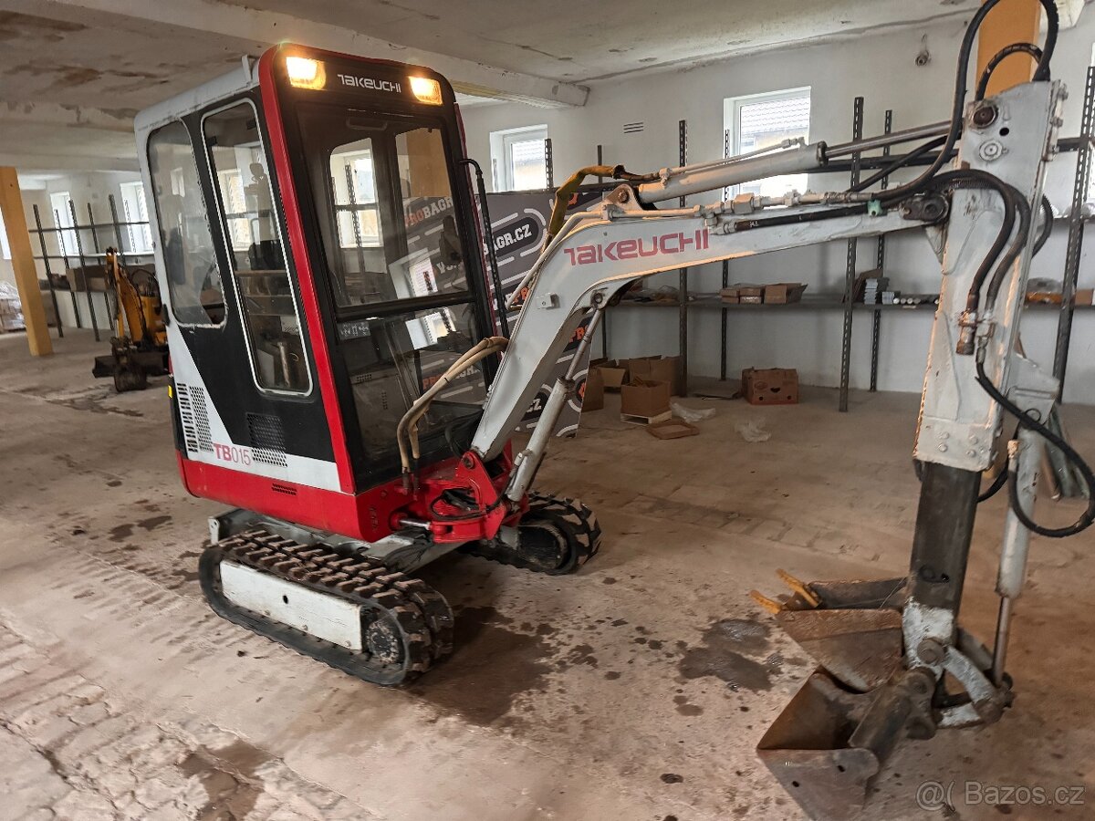Minibagr Takeuchi TB015 2001 2x lzice Teleskop - 4