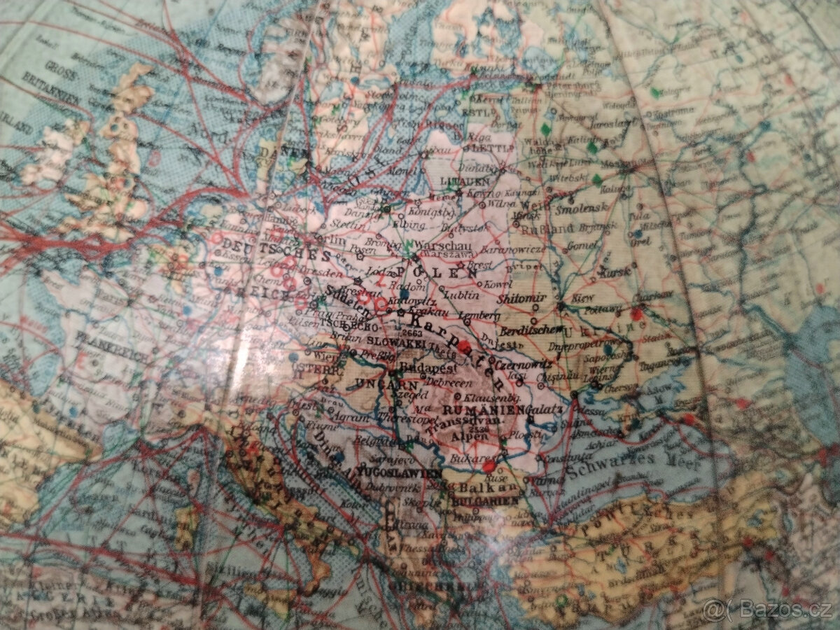 starožitný glóbus Columbus - 4