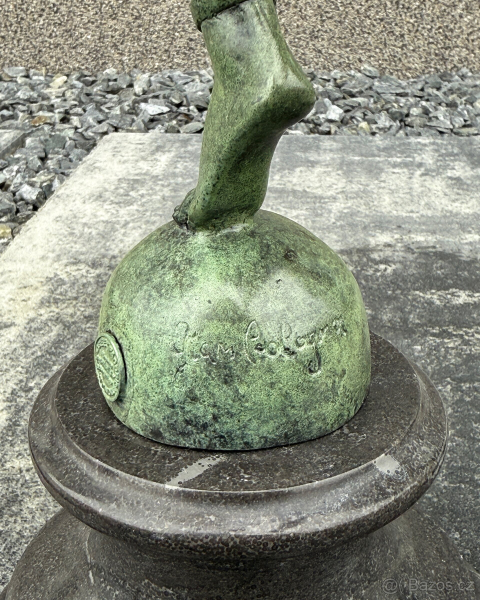 Bronzová socha Hermés Merkur luxusní soška římský boh štěstí - 4