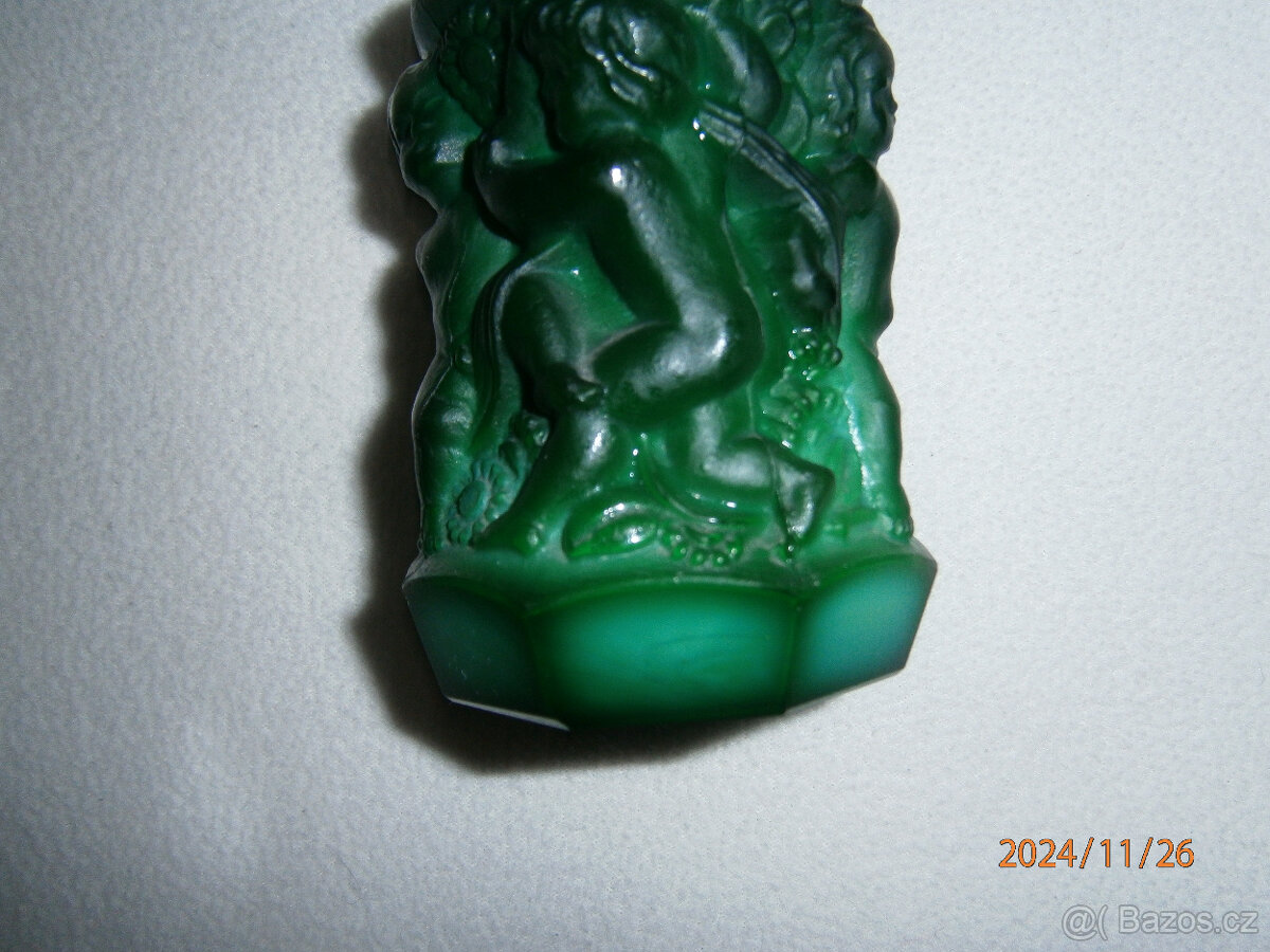 vázička - malachitové sklo - 4