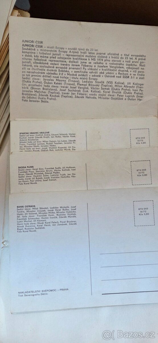 Soubor 16 ligových klubů ČSSR 1972-73 - 4