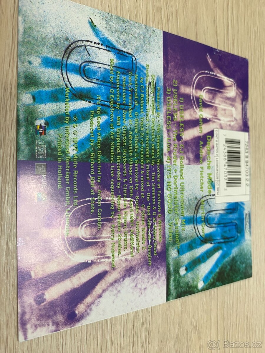 DEPECHE MODE: USELESS, 1997, 1. PRESS, JEWEL CASE, CD S VIDE - 4