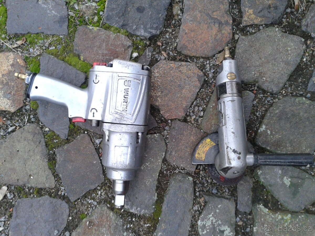 Pneumatický rázový utahovák Wurth DSS 3/4" H + bruska - 4