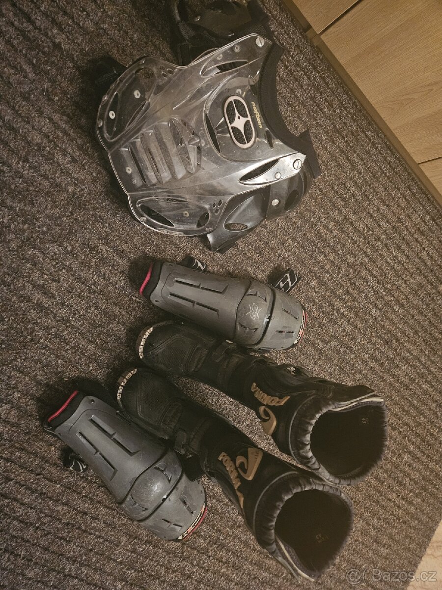 Boty na motocross + chrániče kolen+páteřák - 4