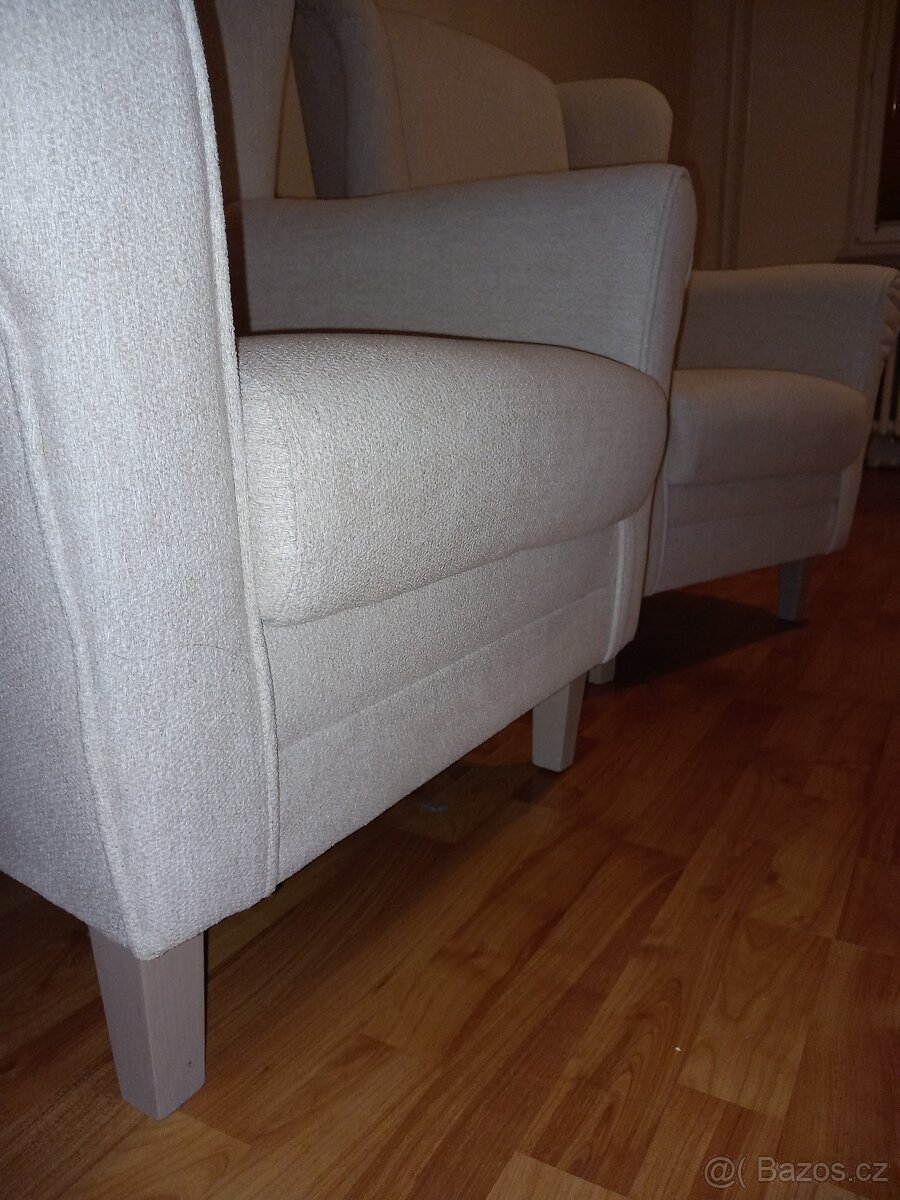 KLIPOS křeslo SS02 – bílá káva - 4