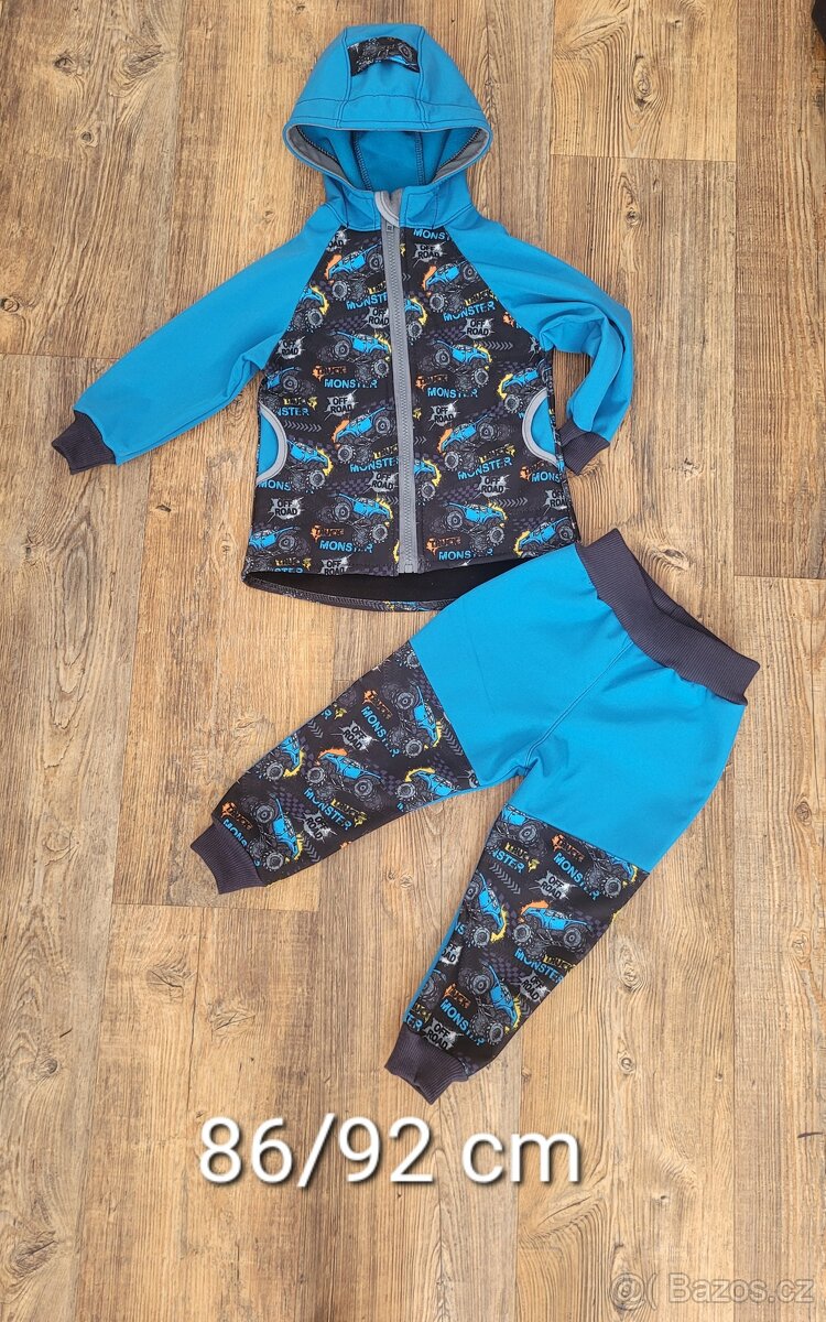 Softshell sety s fleecem - vel. 86/92 cm kluci - 4