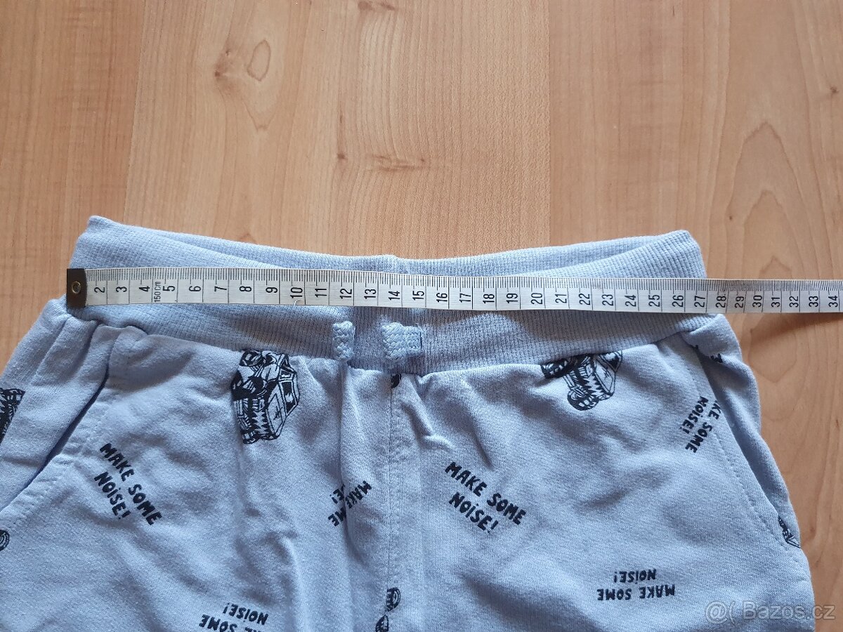 Nové teplákové světle modré kraťasy šortky sinsay v.128 s au - 4