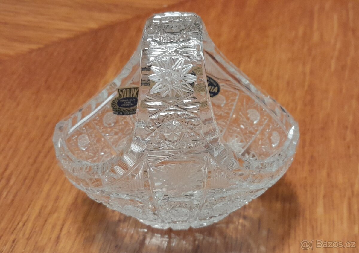 Košík Bohemia Crystal broušené sklo - 4