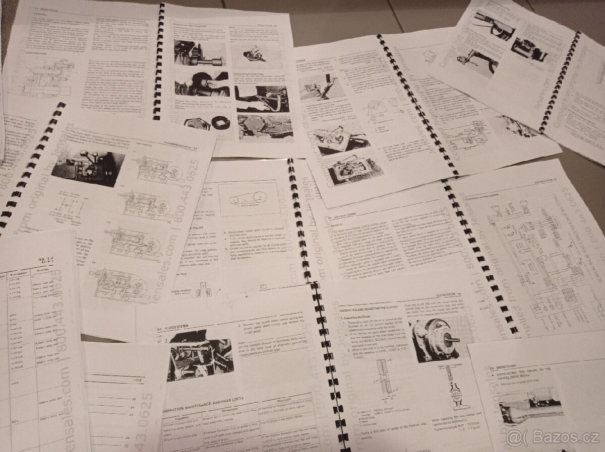 servisní manuál a seznam dílů malotraktor Mitsubishi D1300 - 4