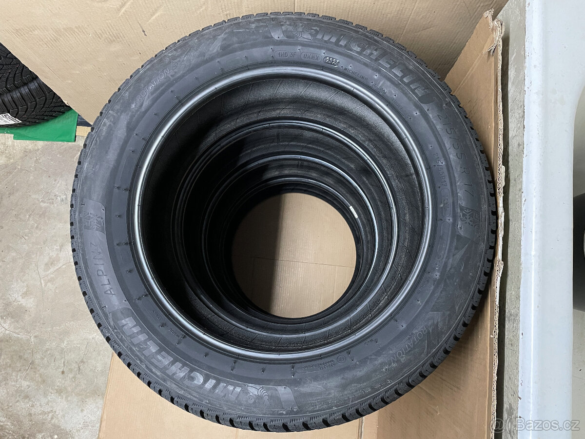 NOVÉ ZIMNÍ MICHELIN ALPIN7 215/55/17 94V XL DOT2024 - 4