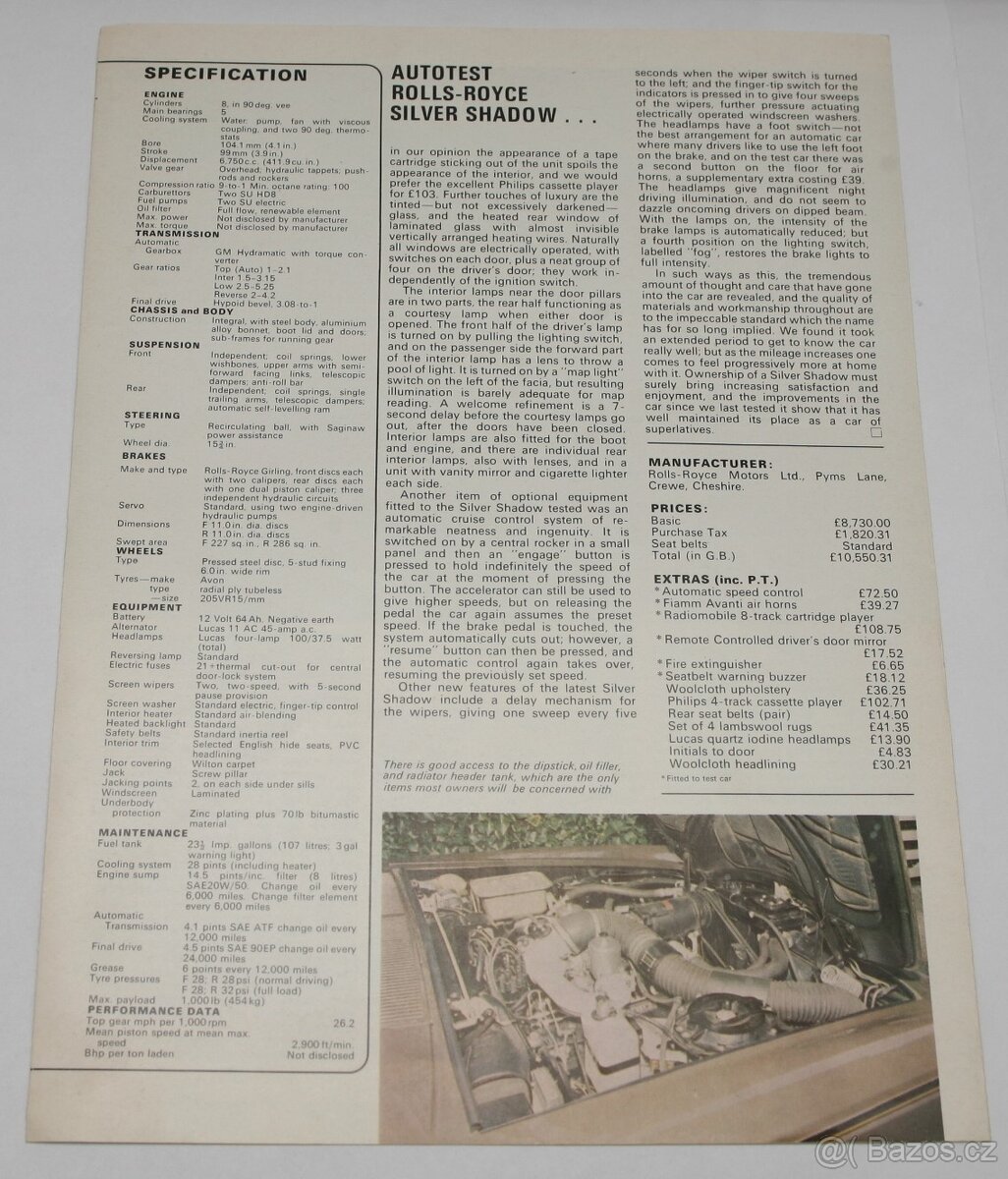 Redakční test Rolls-Royce Silver Shadow (1972) - 4