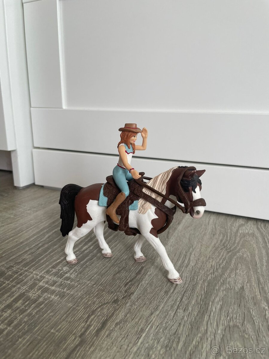 Schleich - Hanah a jezdecká sada na western - 4