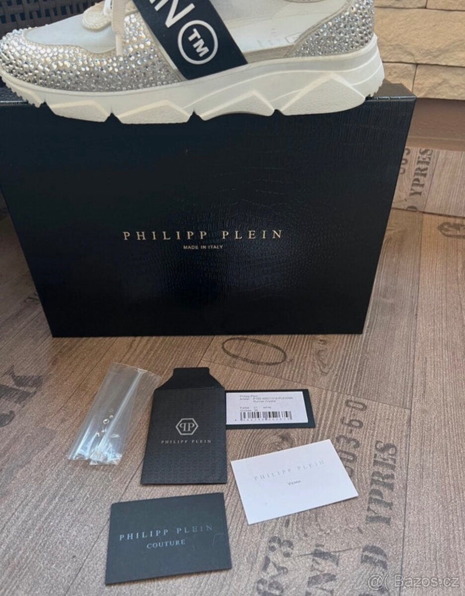 Philipp Plein Runner Crystal bílé dámské sneakers boty - 4