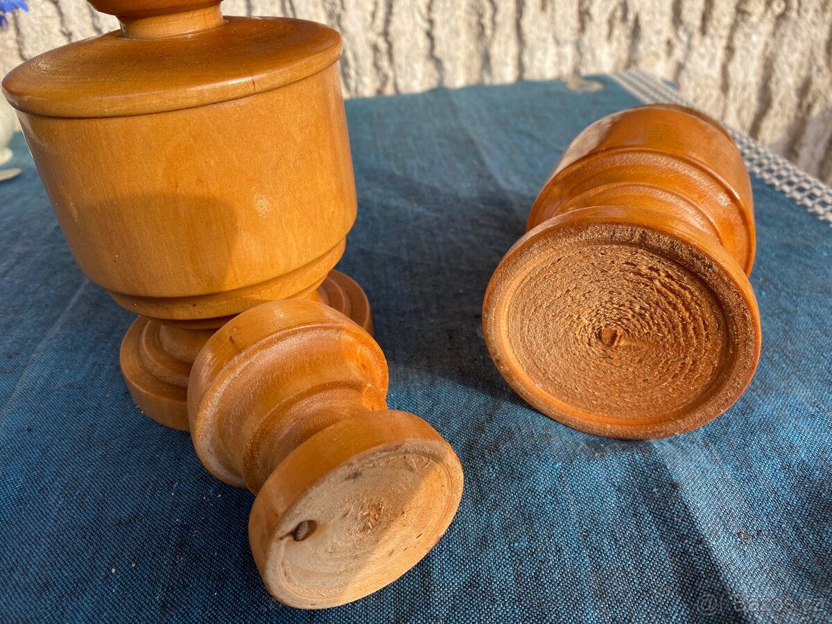 Sada celodřevěných dóz - 4