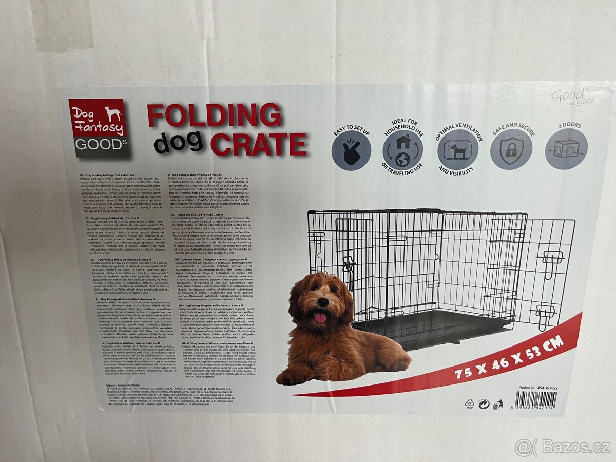 KLEC DOG FANTASY SKLÁDACÍ ČERNÁ - velikost M - 4