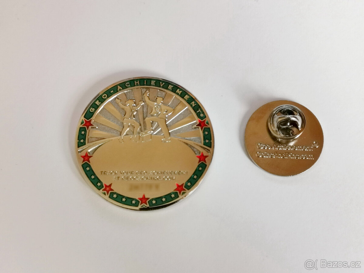 Geocaching Geocoin Achievement set - 72 nálezů/24h - 4