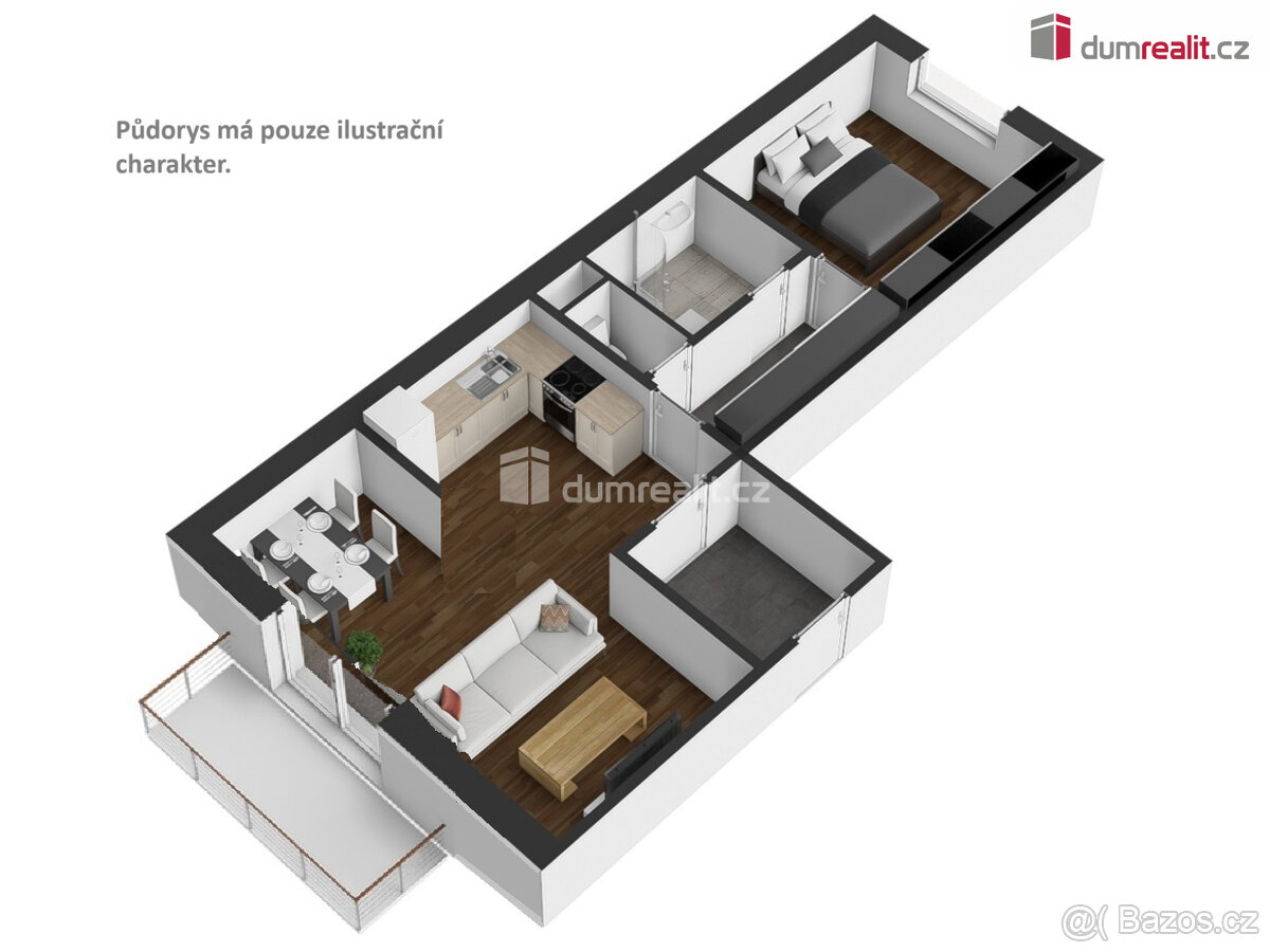 Pronájem, byt, 2+kk, Vyšenská, Český Krumlov - 4