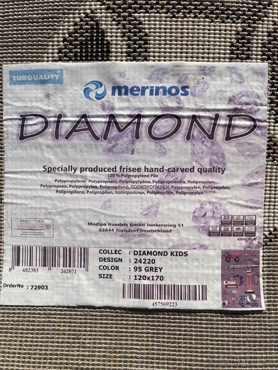 Dětský koberec - stavební stroje - 4