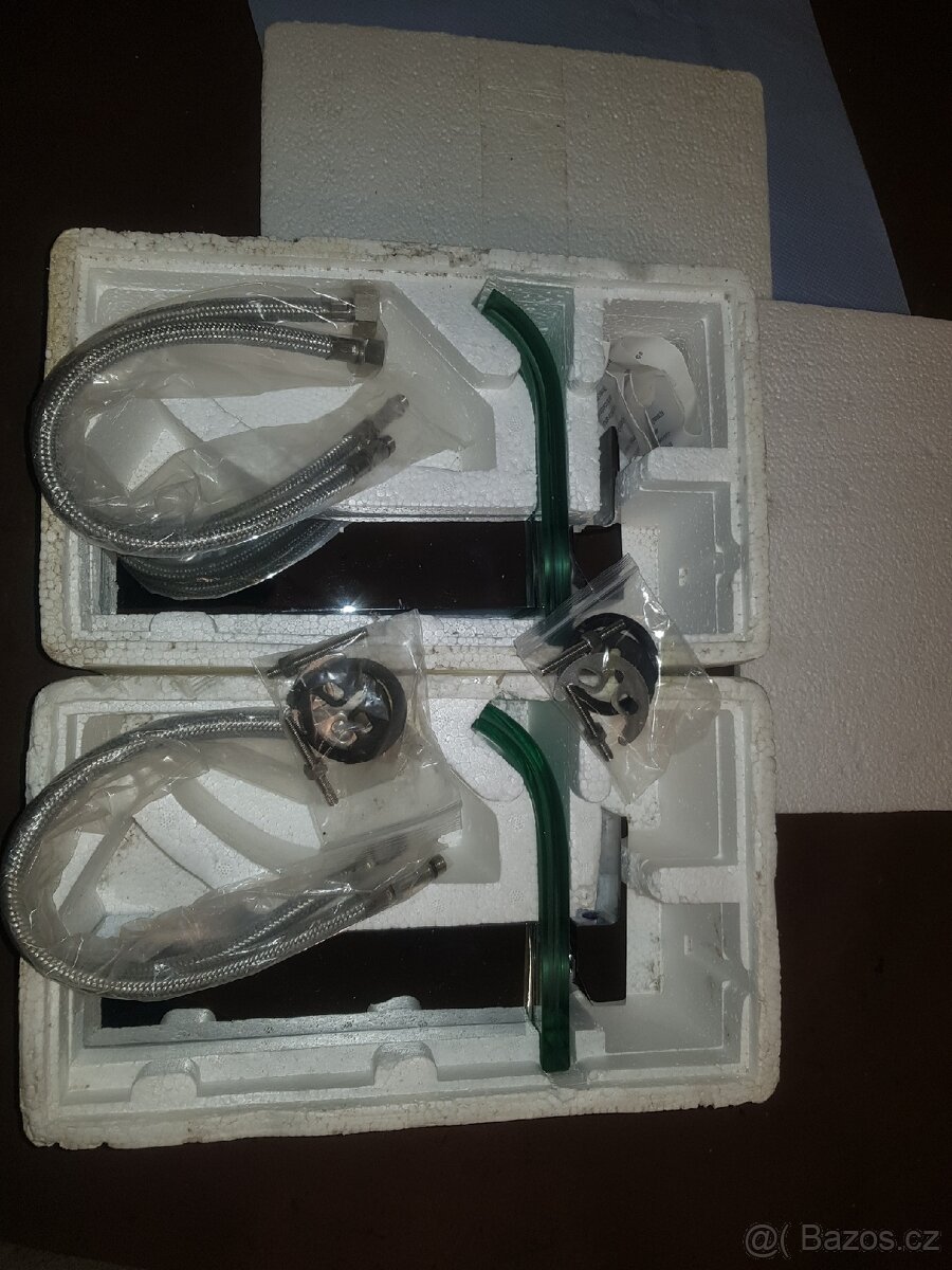 vodovodní baterie designové , vodopád sklo , baterie - 4