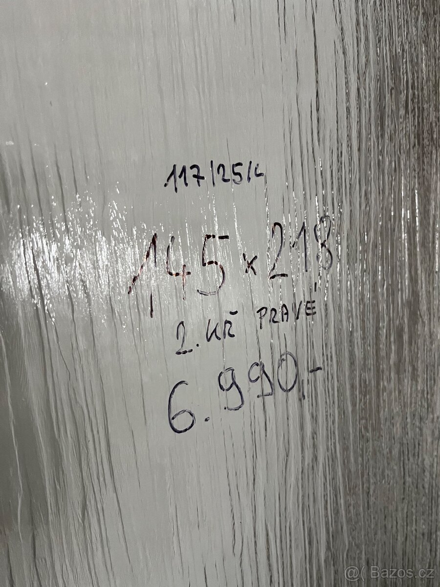 VCHODOVÉ DŘEVĚNÉ DVOUKŘÍDLÉ DVEŘE 145x218-PRAVÉ-PLZEŇ - 4