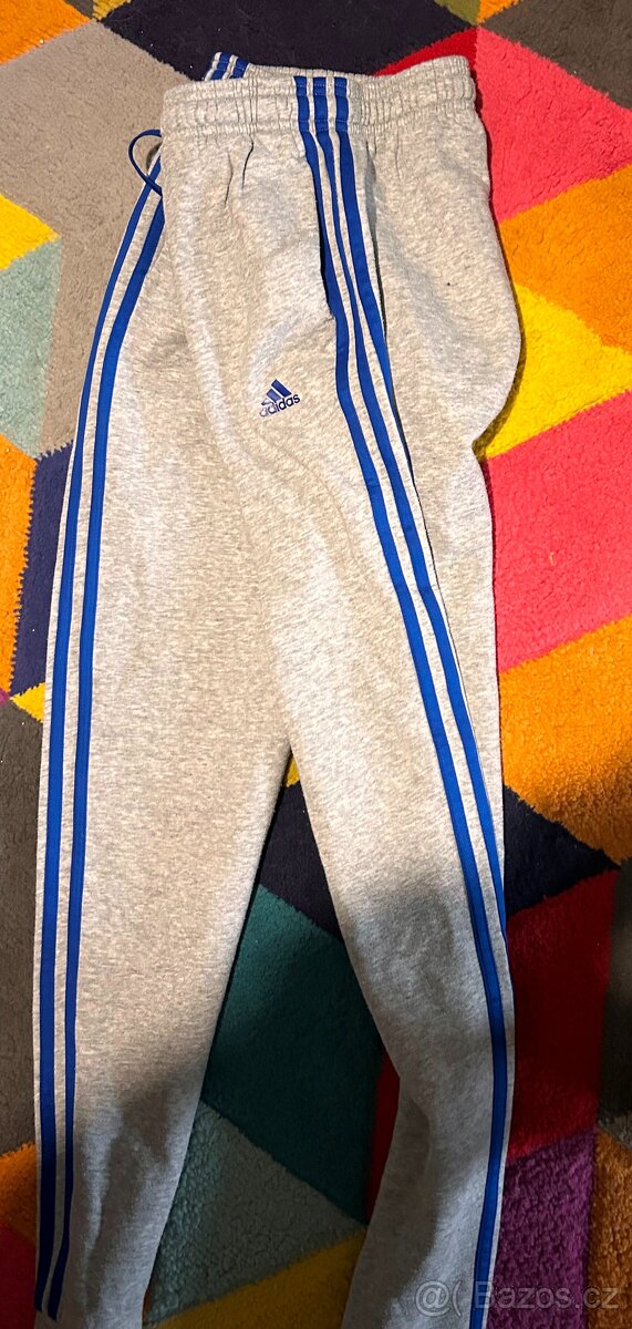 ADIDAS STYLOVÉ BAVLNĚNÉ TEPLÁKY GREY - 176(S-M PÁNSKÉ) - 4