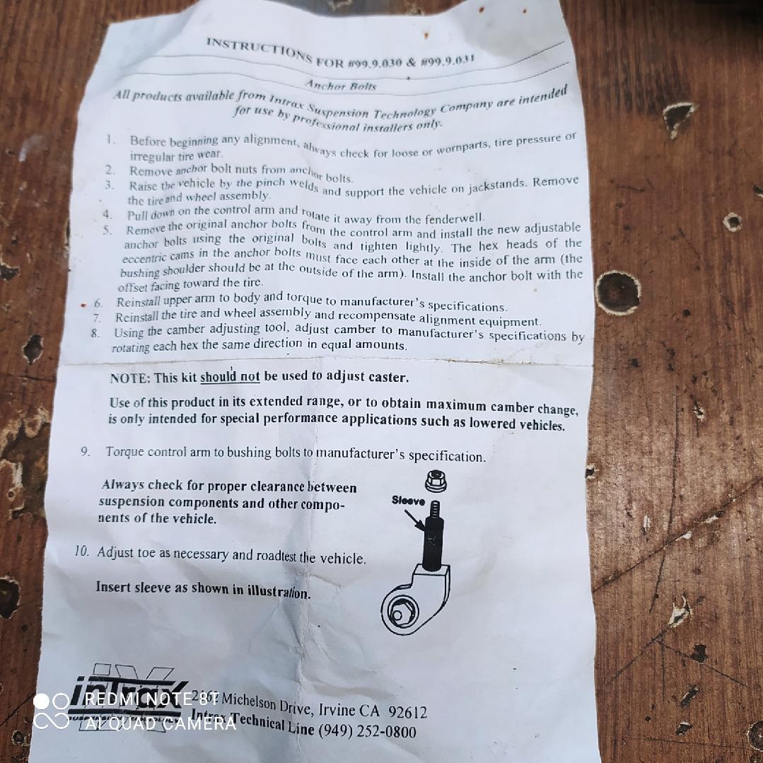 Čepy odklonu kola - 4