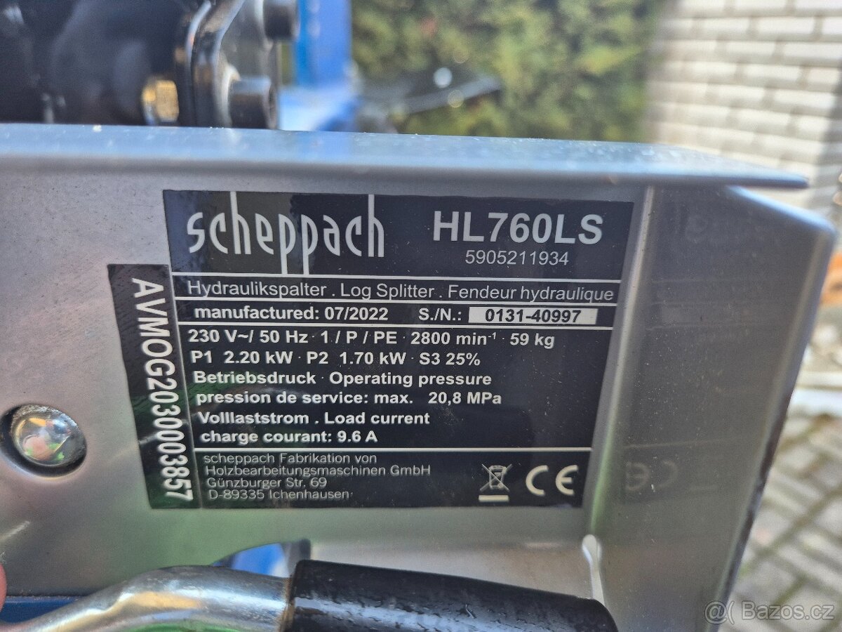 Štípač dříví Scheppach HL 760 LS - 4