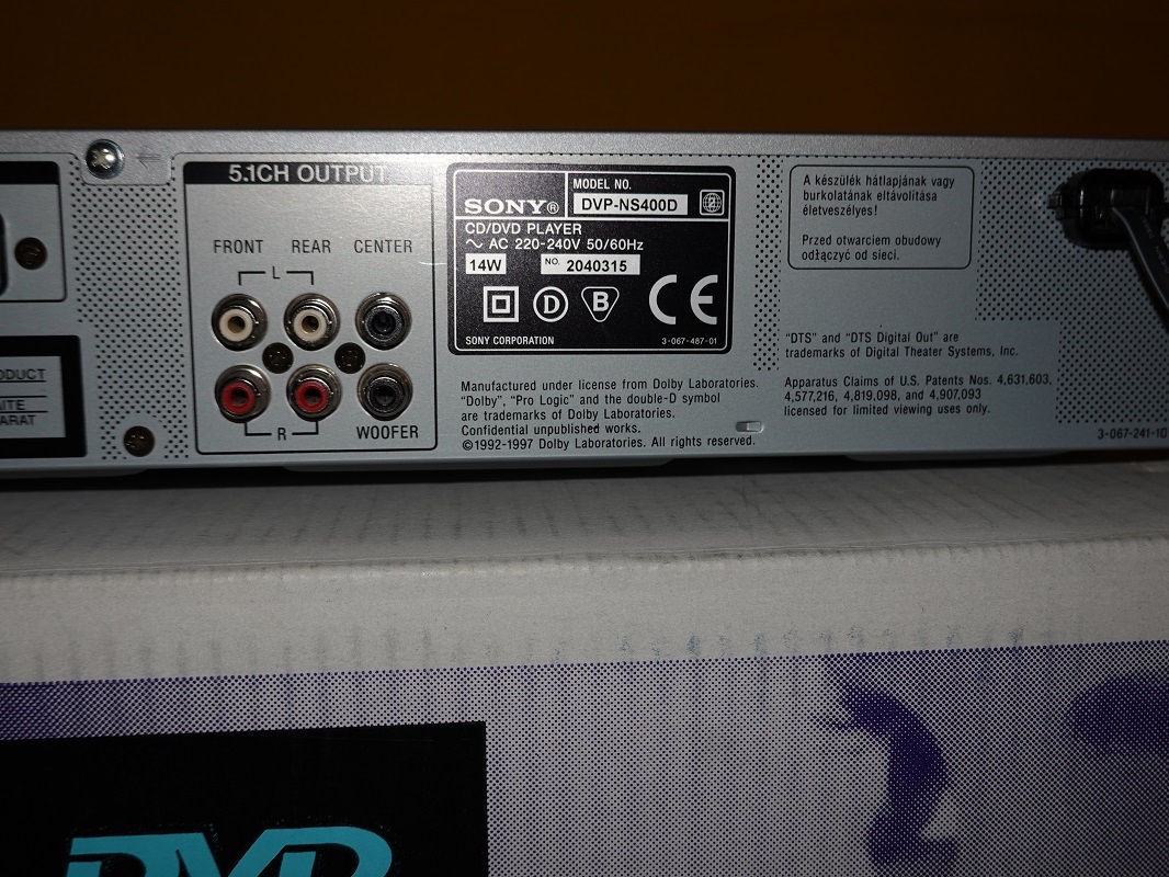 DVD přehrávač Sony DVP-NS 400D - 4