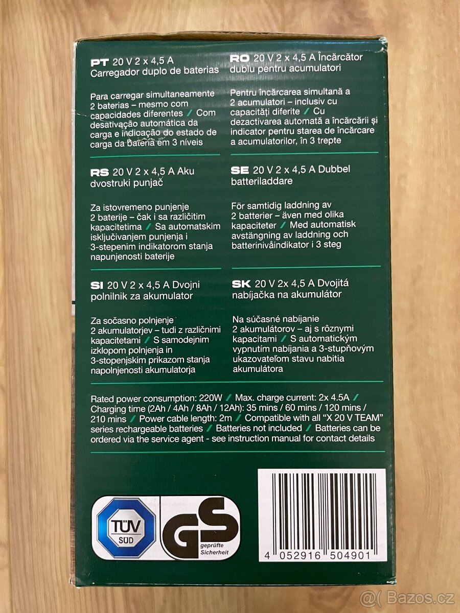 Parkside - Dvojitá rychlonabíječka PDSLG 20 B1 - Nova + Zar - 4