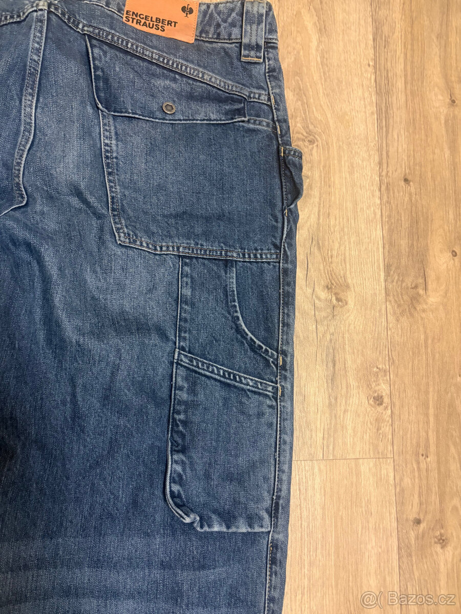 Pracovní džíny zn. Strauss vel.56 - 4