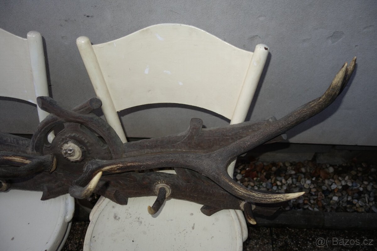 Nadherny veliky stary vesak z parozi - 4