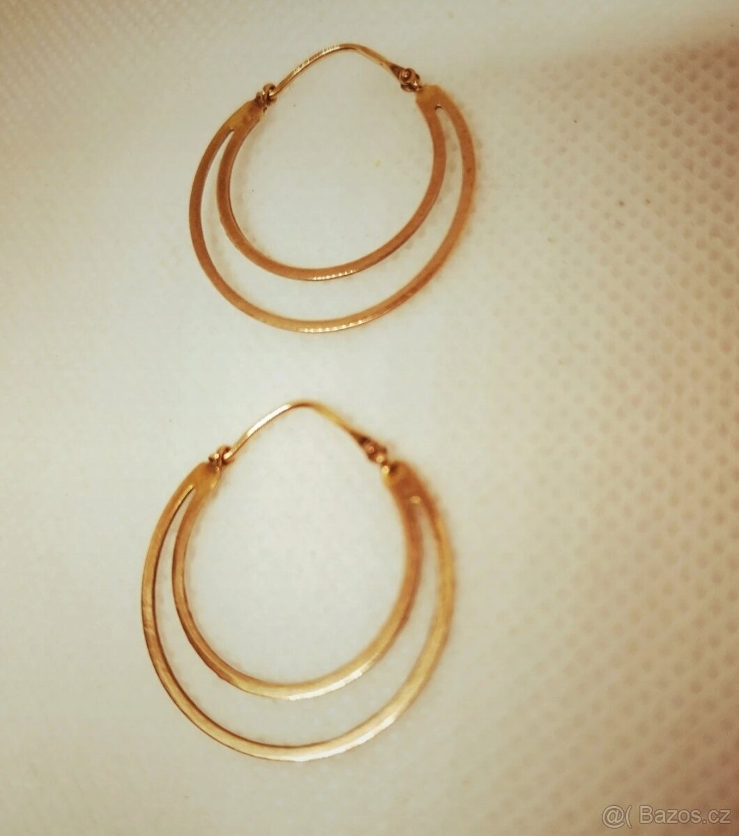 Zlaté náušnice dvojité - 4