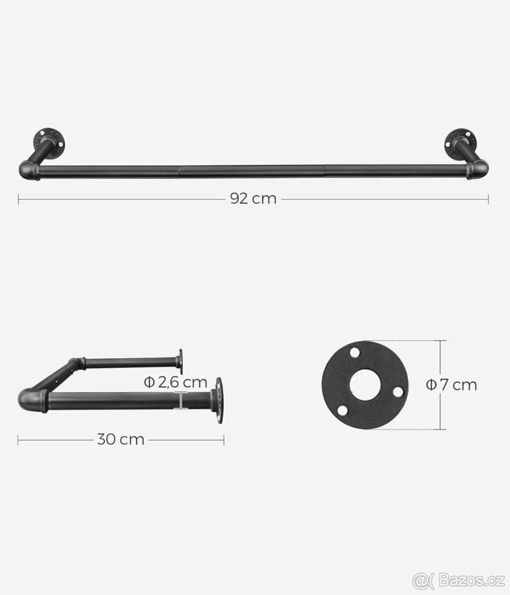 Nové šatní tyče 2ks v balení - 4