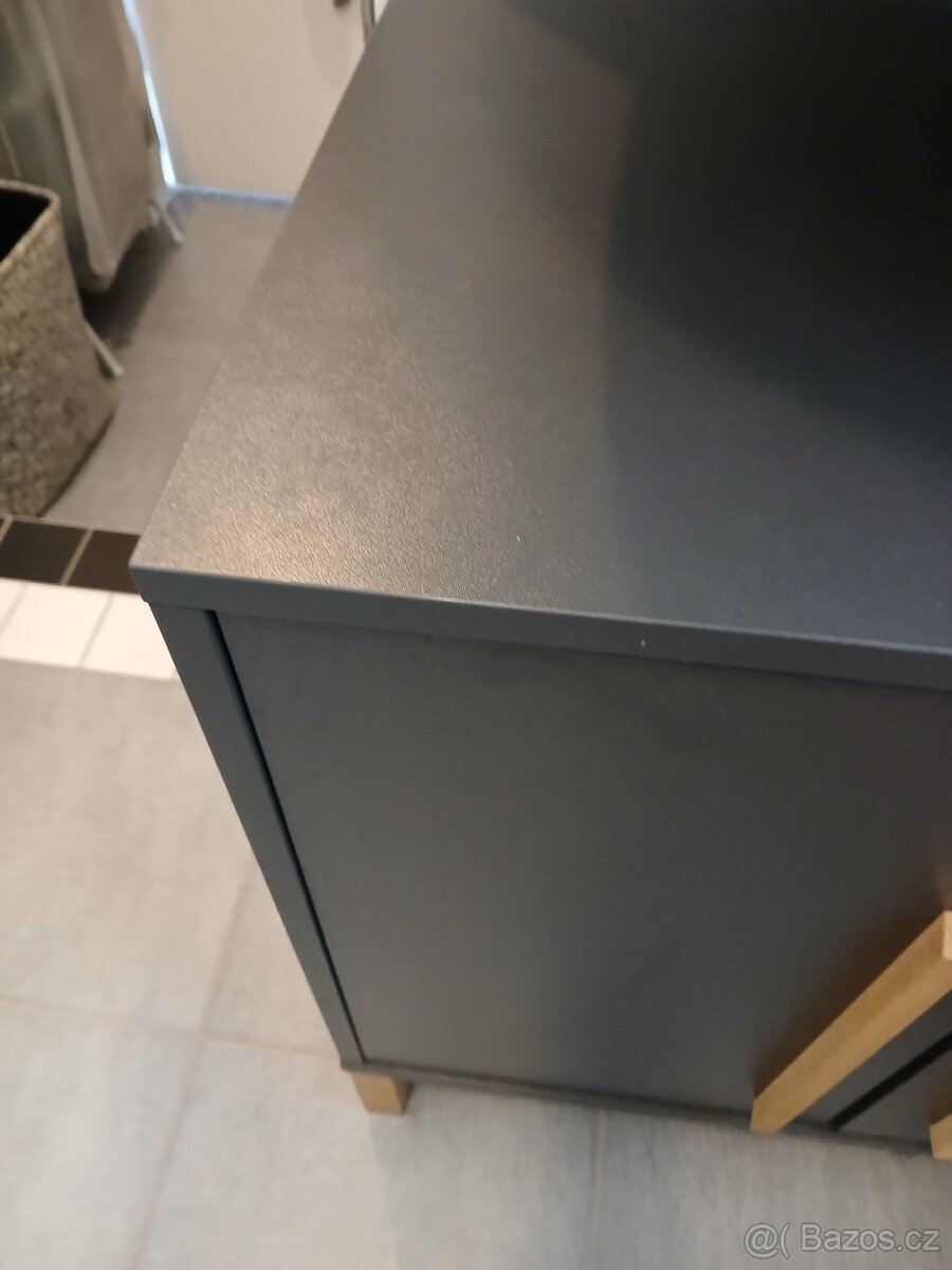 skříňka pod umyvadlo, koupelnová, černá - 4