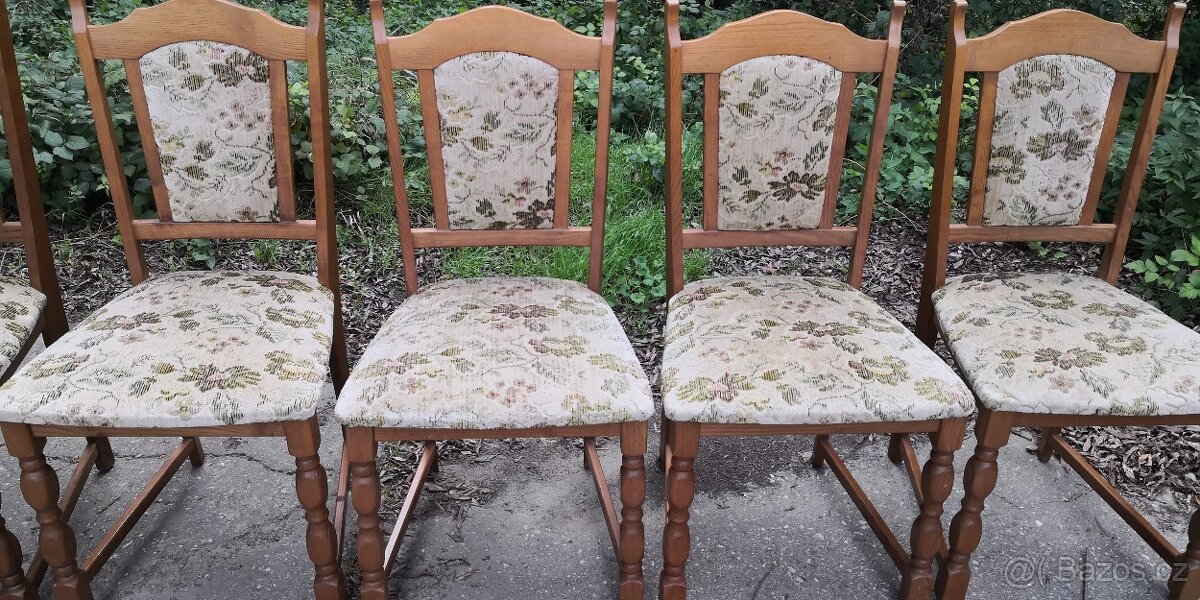 Rozkládací jídelní stůl + 6x židle - 4