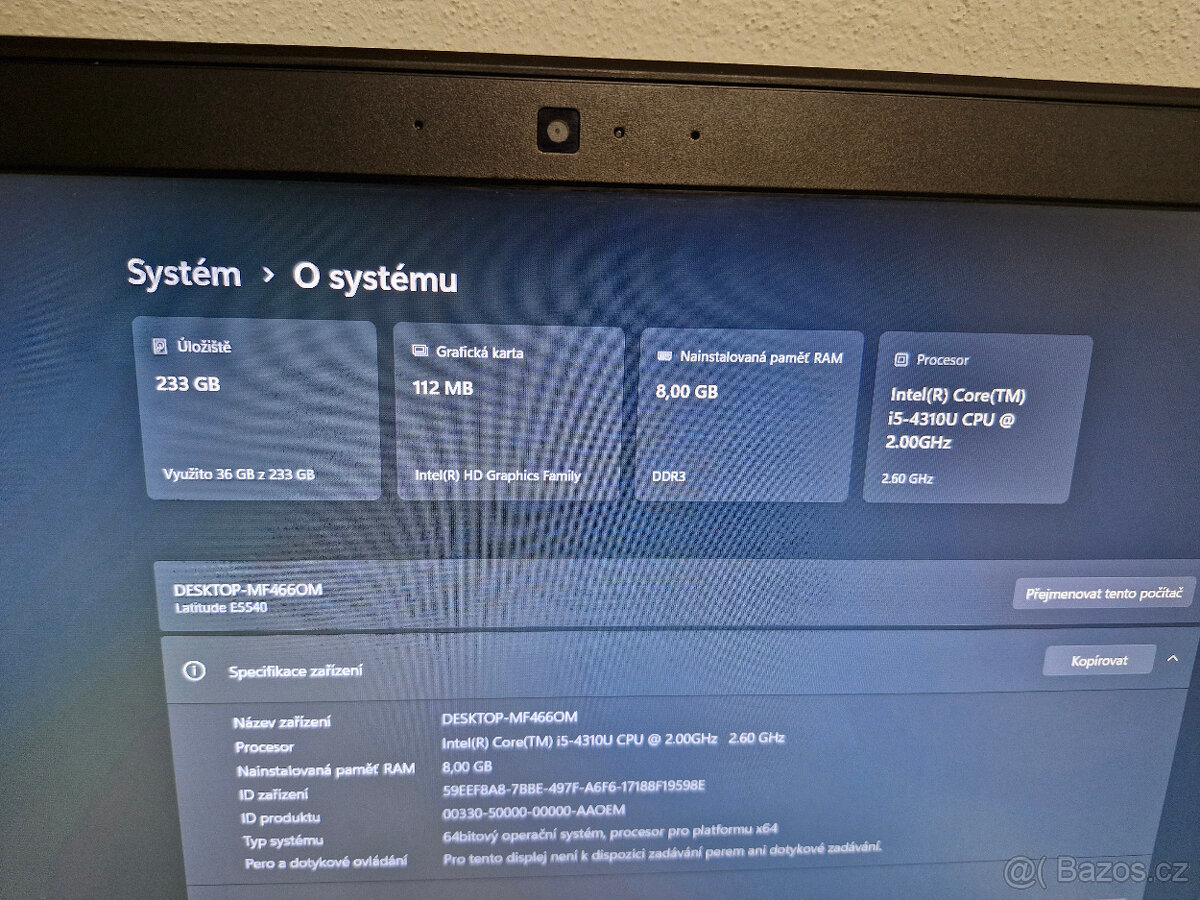 Dell Latitude E5540 15,6" i5 8GB RAM 250GB SSD Win 11 - 4