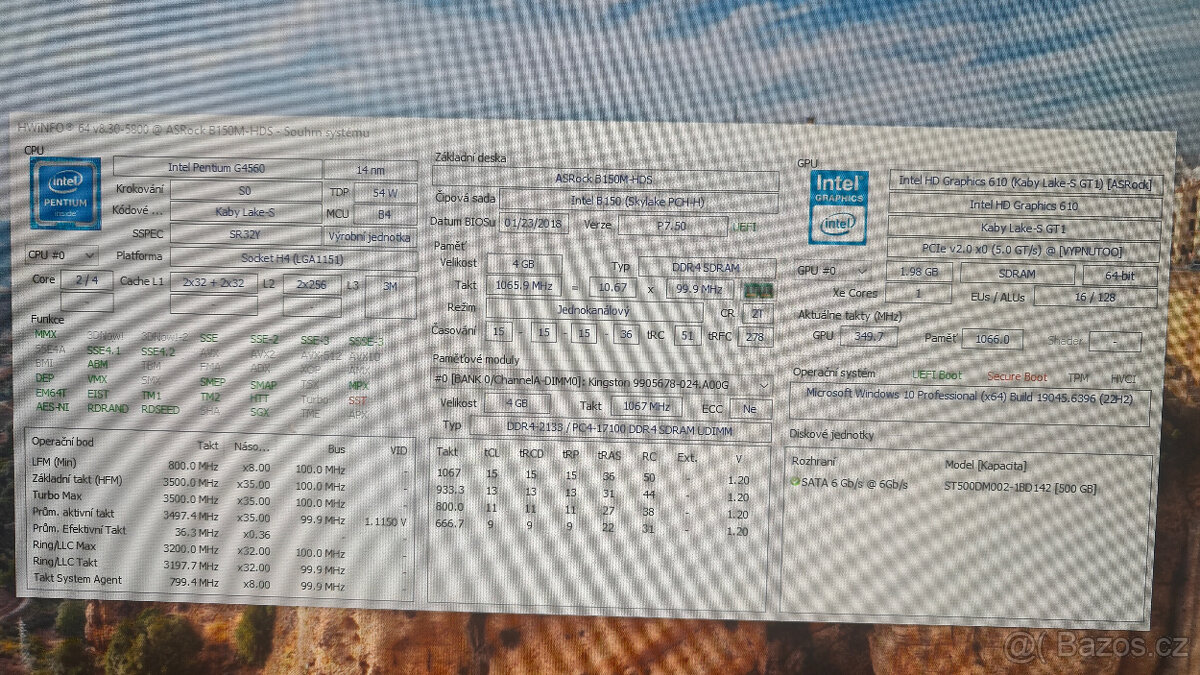 ASRock B150M-HDS + Procesor Intel Pentium G4560 + 4GB DDR4 - 4