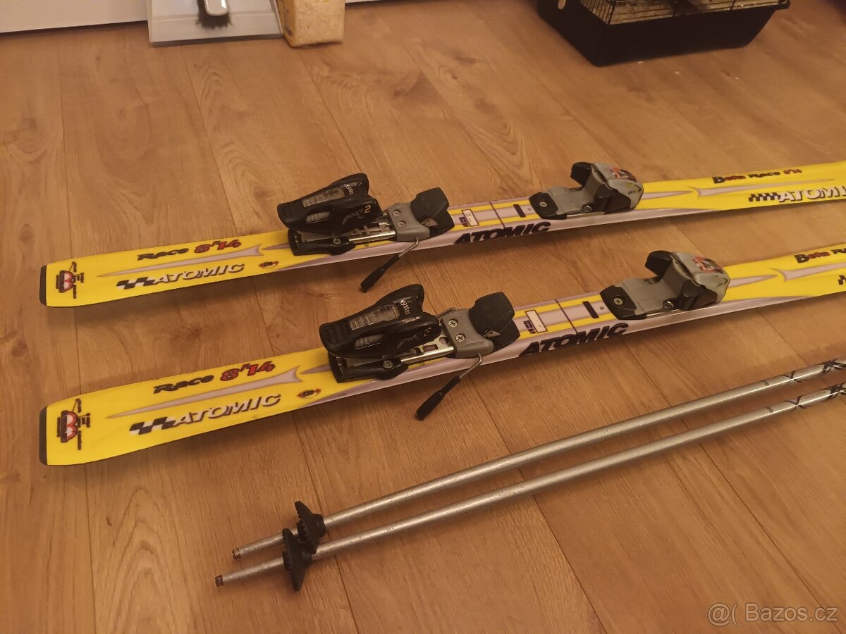 Lyže Atomic 130cm + hůlky 100 cm - 4