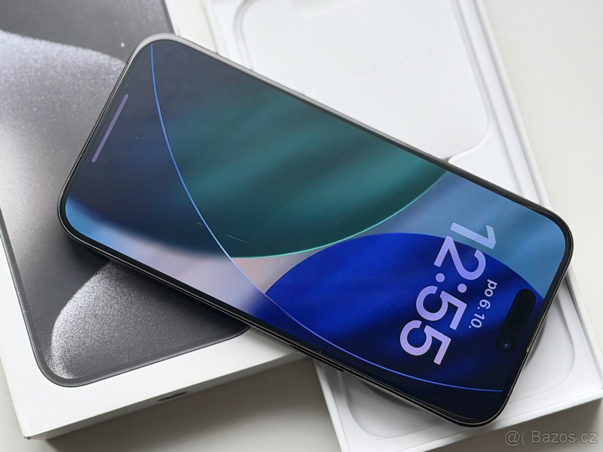 iPhone 15 Pro Max Black Titanium BATERIE 100% TOP - 4