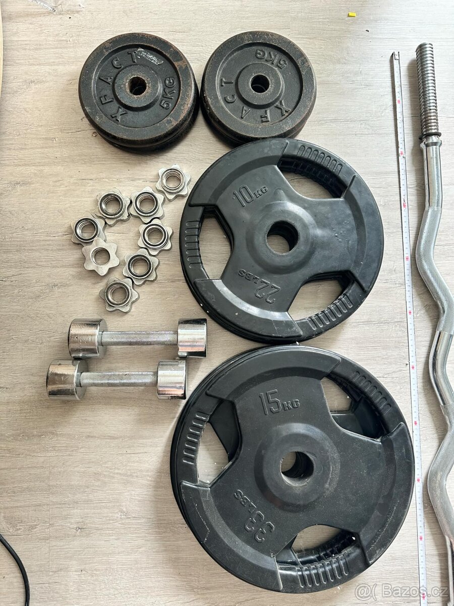 Činky, kotouče, osy na posilování - 4